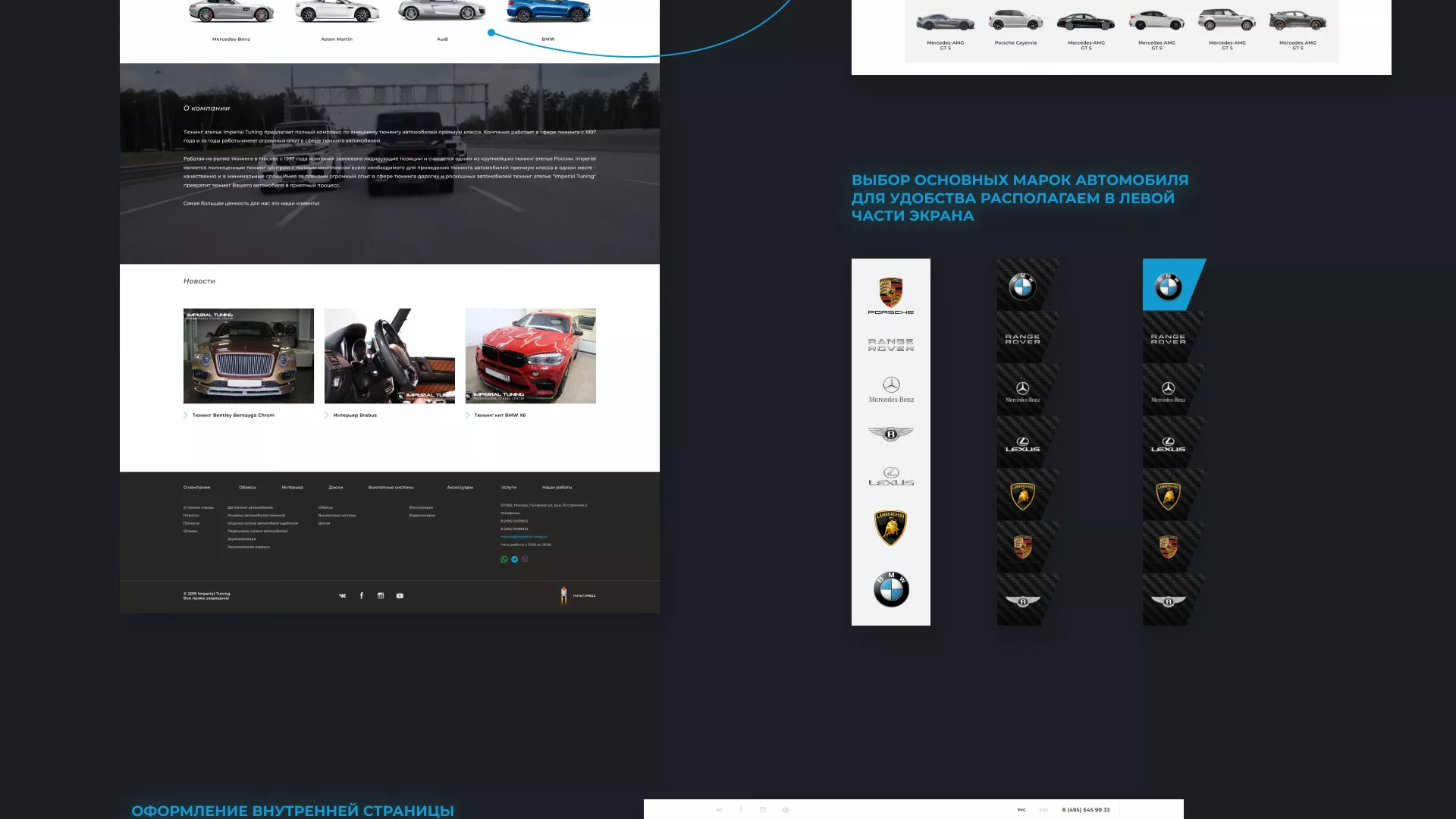 Создание сайта тюнинг-ателье «Imperial Tuning» в Строителе