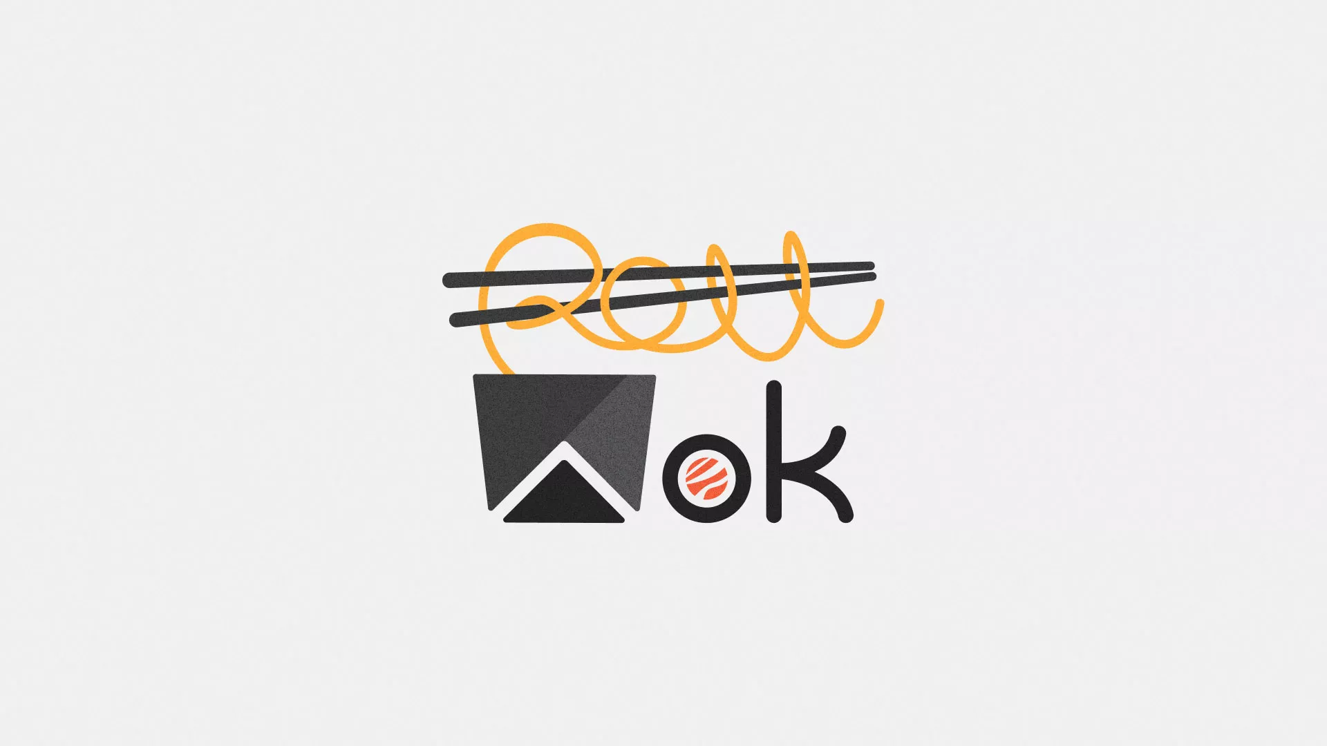 Разработка логотипа в Строителе для суши-бара «Roll Wok Club» Разработка логотипа в Строителе для суши-бара «Roll Wok Club»