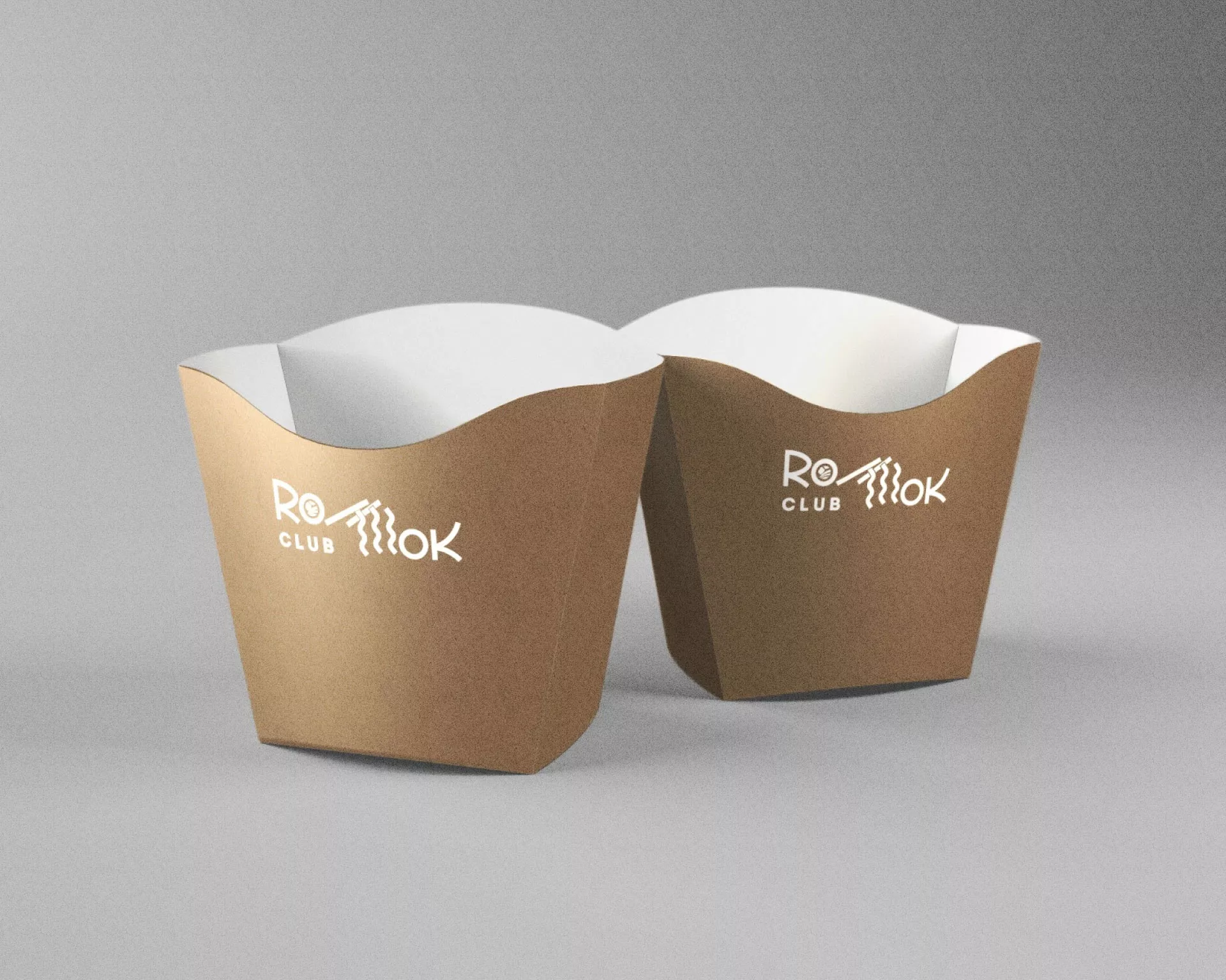 Создание дизайна упаковки суши-бара «Roll Wok Club» в Строителе